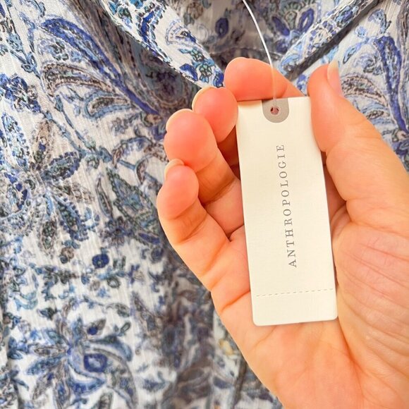 NEW PILCRO and the Letterpress Tavi‎ Crop Paisley Dolman Blouse - Size XS - Picture 7 of 7